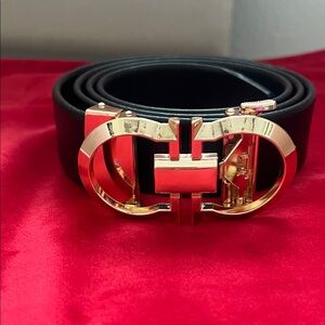 Elegant Black and Gold Women's Belt